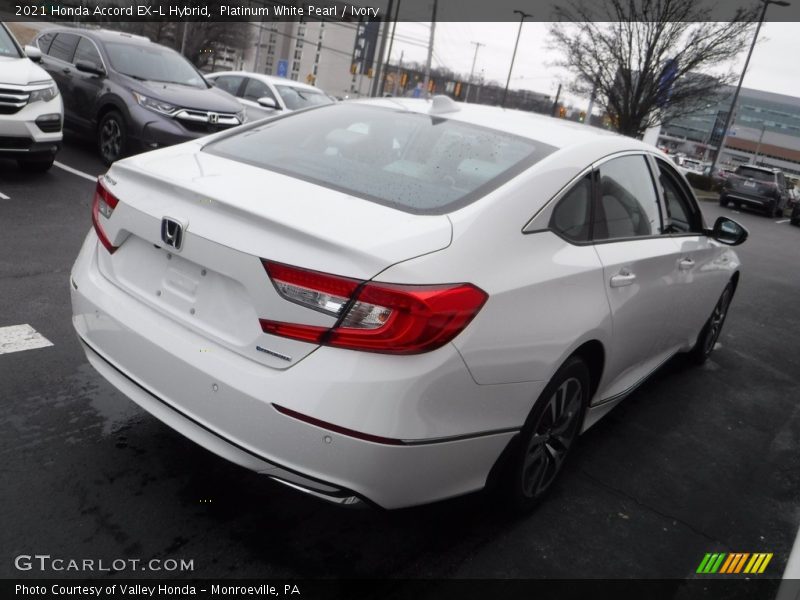 Platinum White Pearl / Ivory 2021 Honda Accord EX-L Hybrid