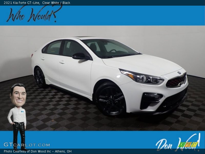 Clear White / Black 2021 Kia Forte GT-Line