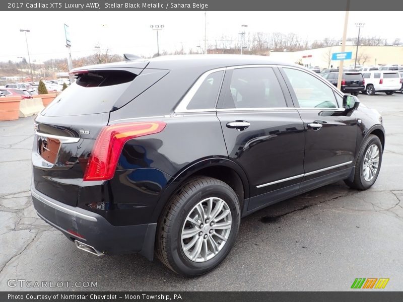 Stellar Black Metallic / Sahara Beige 2017 Cadillac XT5 Luxury AWD