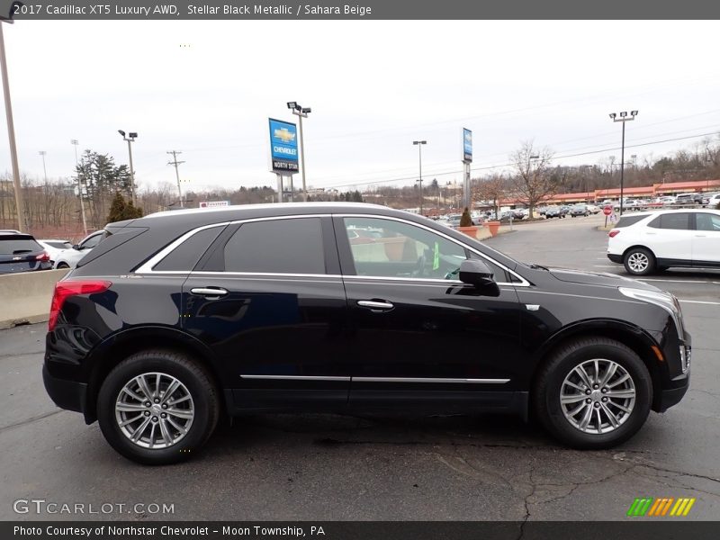 Stellar Black Metallic / Sahara Beige 2017 Cadillac XT5 Luxury AWD