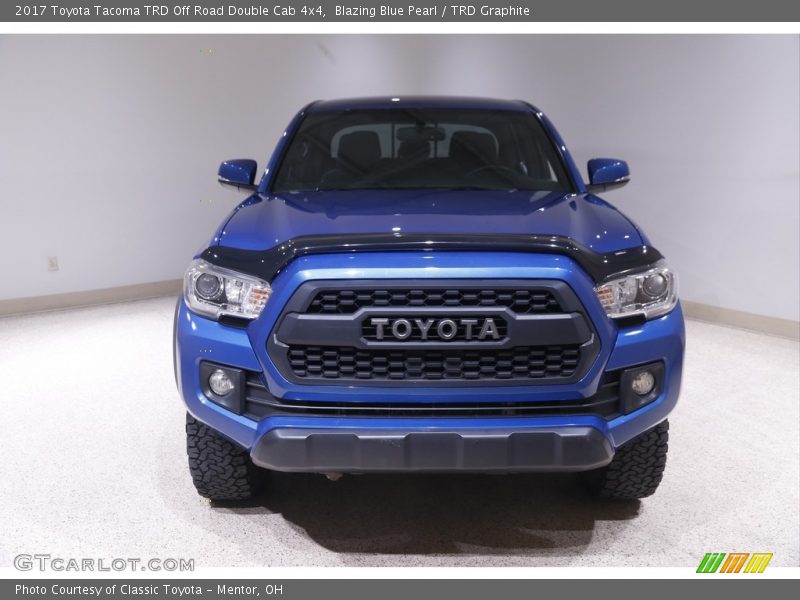 Blazing Blue Pearl / TRD Graphite 2017 Toyota Tacoma TRD Off Road Double Cab 4x4