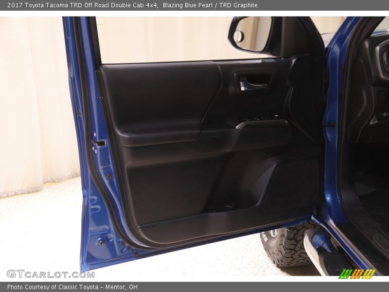 Blazing Blue Pearl / TRD Graphite 2017 Toyota Tacoma TRD Off Road Double Cab 4x4