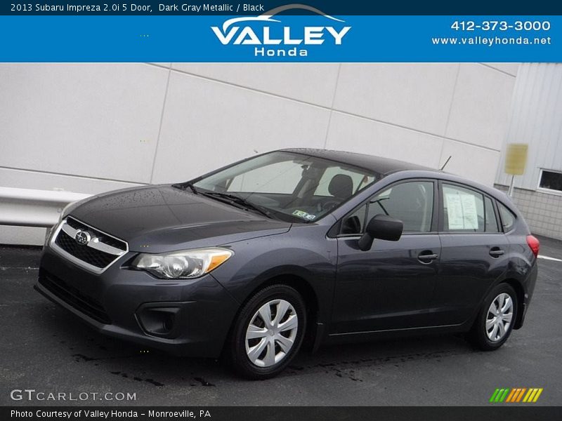 Dark Gray Metallic / Black 2013 Subaru Impreza 2.0i 5 Door