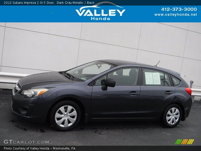 Dark Gray Metallic / Black 2013 Subaru Impreza 2.0i 5 Door