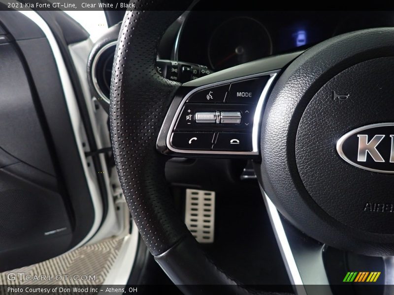 Clear White / Black 2021 Kia Forte GT-Line