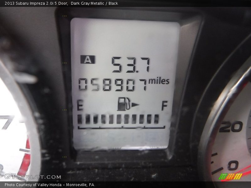 Dark Gray Metallic / Black 2013 Subaru Impreza 2.0i 5 Door