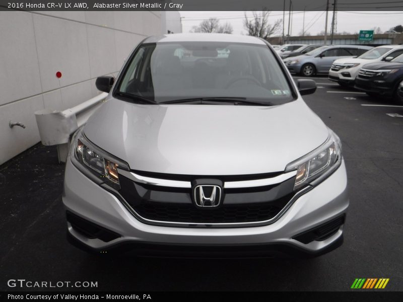 Alabaster Silver Metallic / Gray 2016 Honda CR-V LX AWD