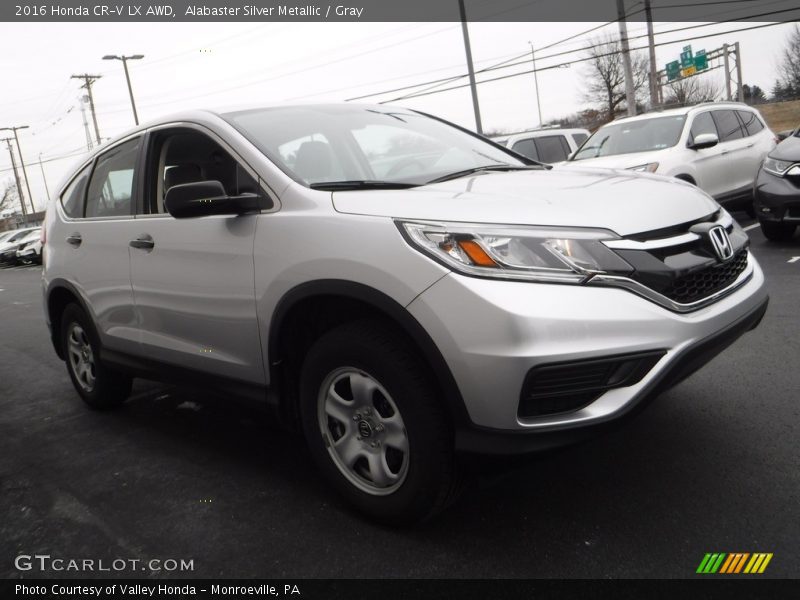 Alabaster Silver Metallic / Gray 2016 Honda CR-V LX AWD