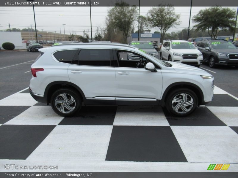 Quartz White / Black 2021 Hyundai Santa Fe SEL AWD