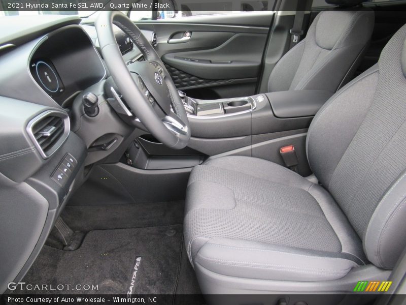 Quartz White / Black 2021 Hyundai Santa Fe SEL AWD
