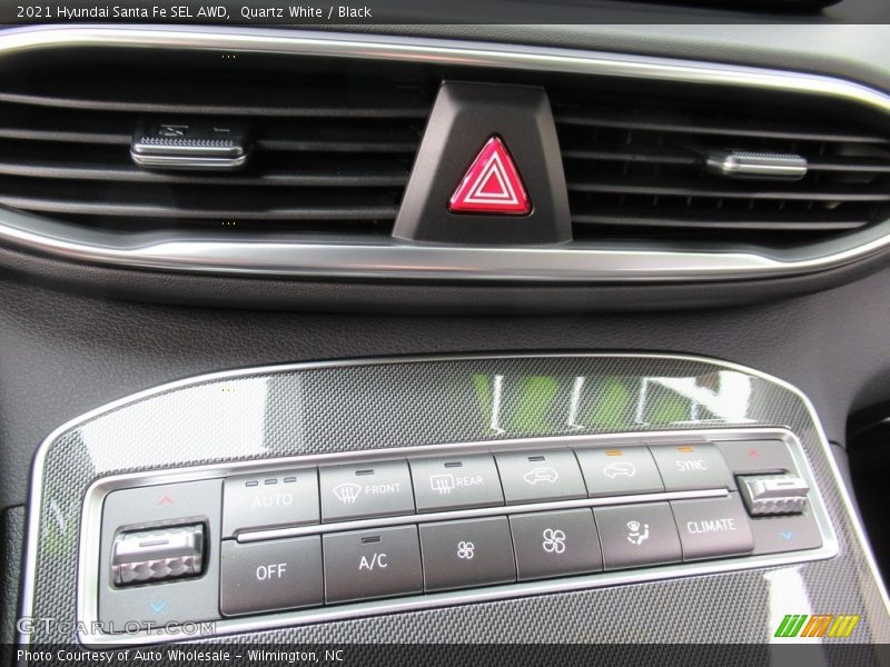 Quartz White / Black 2021 Hyundai Santa Fe SEL AWD