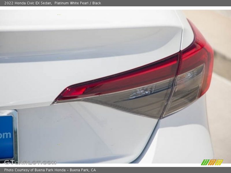 Platinum White Pearl / Black 2022 Honda Civic EX Sedan
