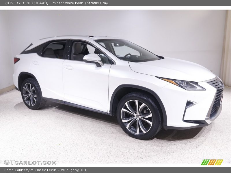 Eminent White Pearl / Stratus Gray 2019 Lexus RX 350 AWD