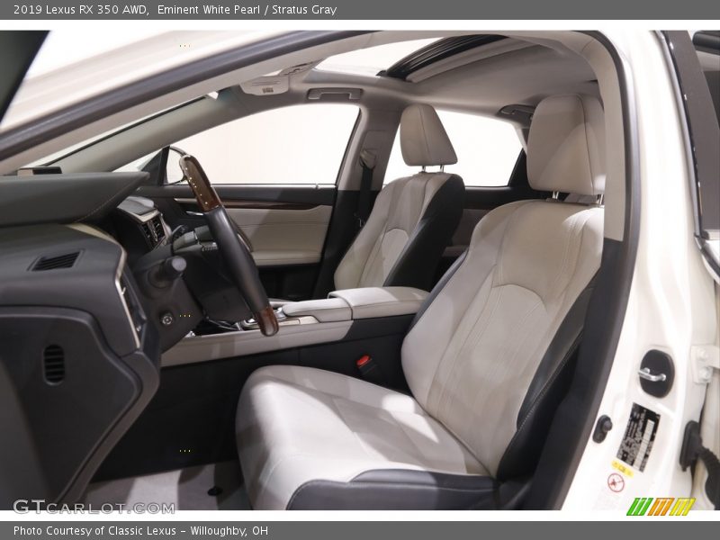 Eminent White Pearl / Stratus Gray 2019 Lexus RX 350 AWD