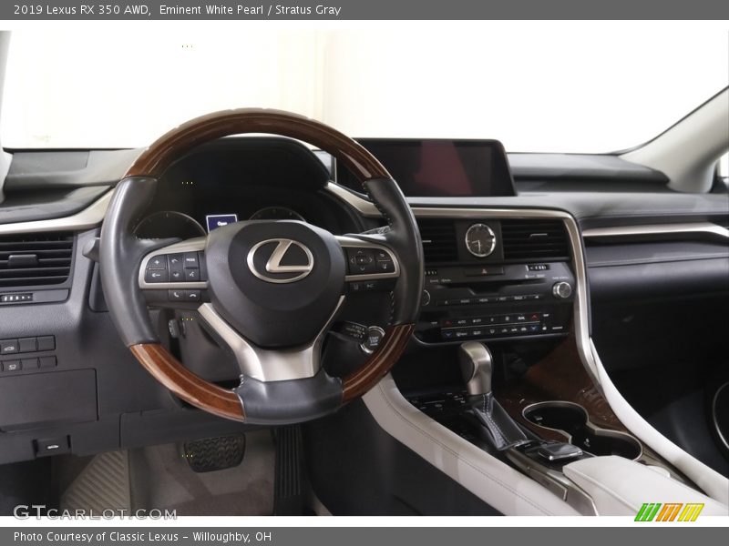 Eminent White Pearl / Stratus Gray 2019 Lexus RX 350 AWD