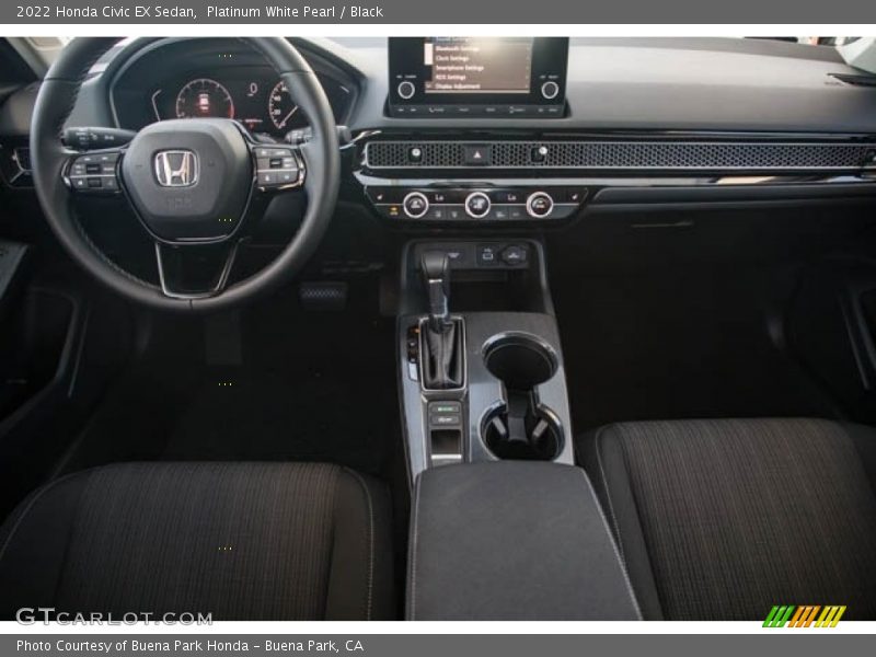 Platinum White Pearl / Black 2022 Honda Civic EX Sedan