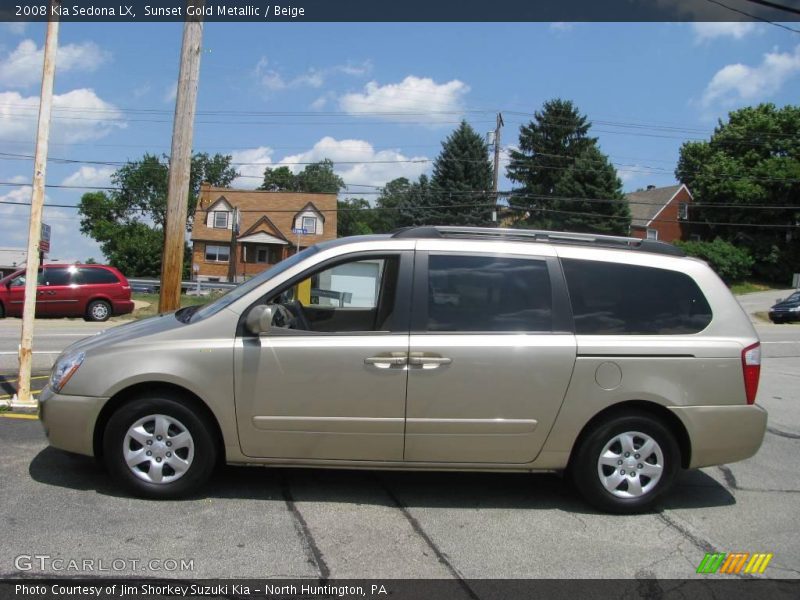 Sunset Gold Metallic / Beige 2008 Kia Sedona LX