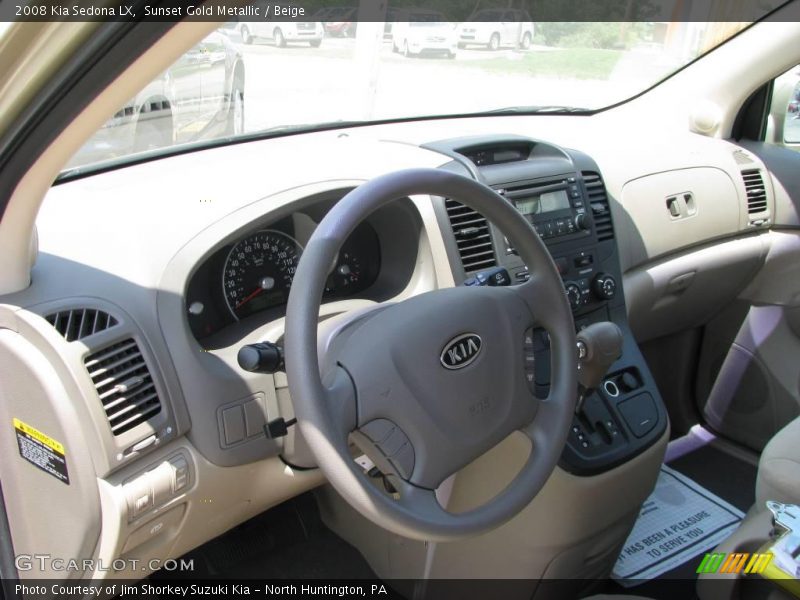 Sunset Gold Metallic / Beige 2008 Kia Sedona LX