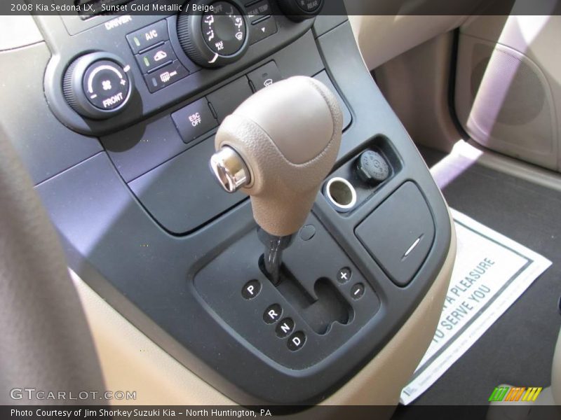 Sunset Gold Metallic / Beige 2008 Kia Sedona LX