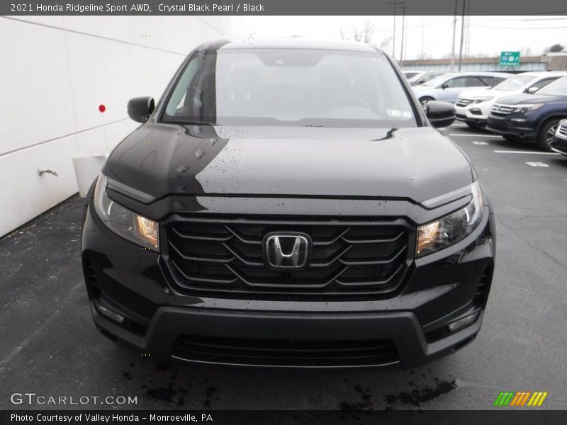 Crystal Black Pearl / Black 2021 Honda Ridgeline Sport AWD