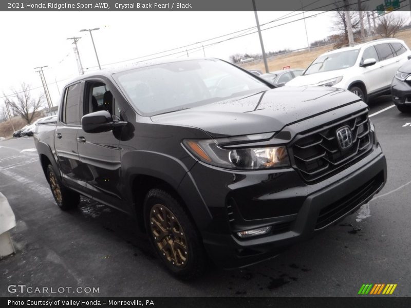 Crystal Black Pearl / Black 2021 Honda Ridgeline Sport AWD