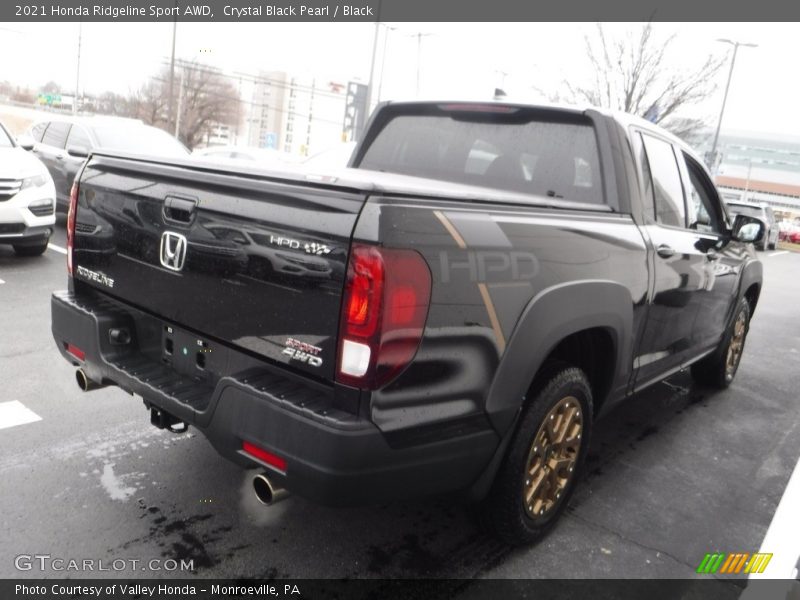 Crystal Black Pearl / Black 2021 Honda Ridgeline Sport AWD