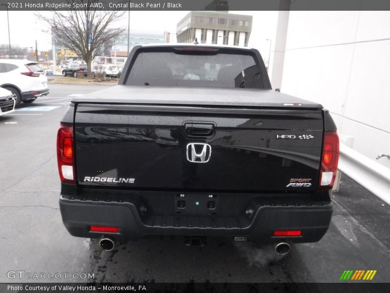 Crystal Black Pearl / Black 2021 Honda Ridgeline Sport AWD