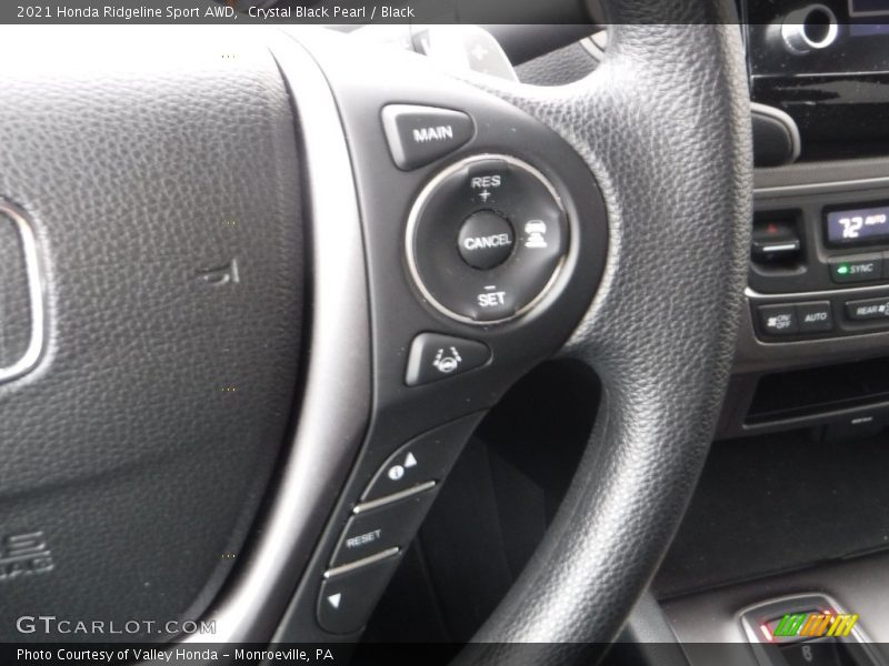 Crystal Black Pearl / Black 2021 Honda Ridgeline Sport AWD