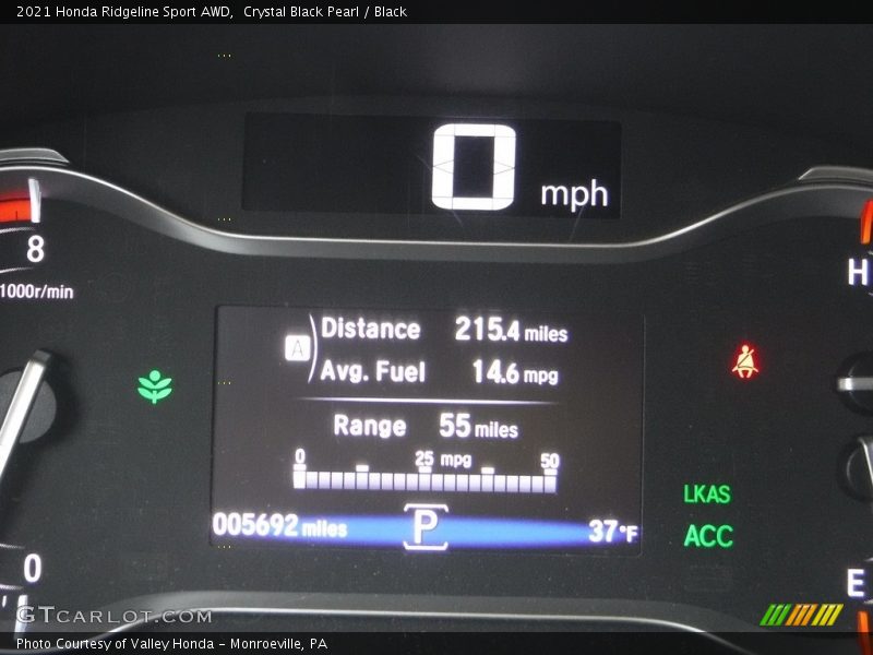 Crystal Black Pearl / Black 2021 Honda Ridgeline Sport AWD