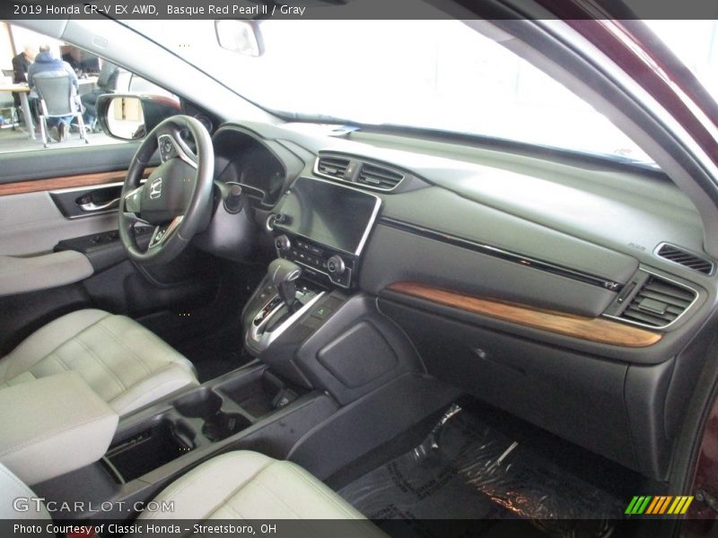 Basque Red Pearl II / Gray 2019 Honda CR-V EX AWD
