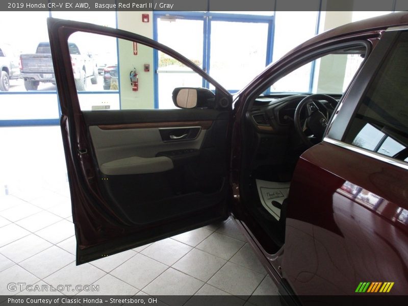 Basque Red Pearl II / Gray 2019 Honda CR-V EX AWD