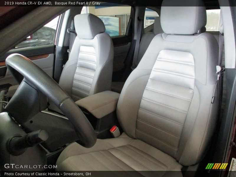 Basque Red Pearl II / Gray 2019 Honda CR-V EX AWD
