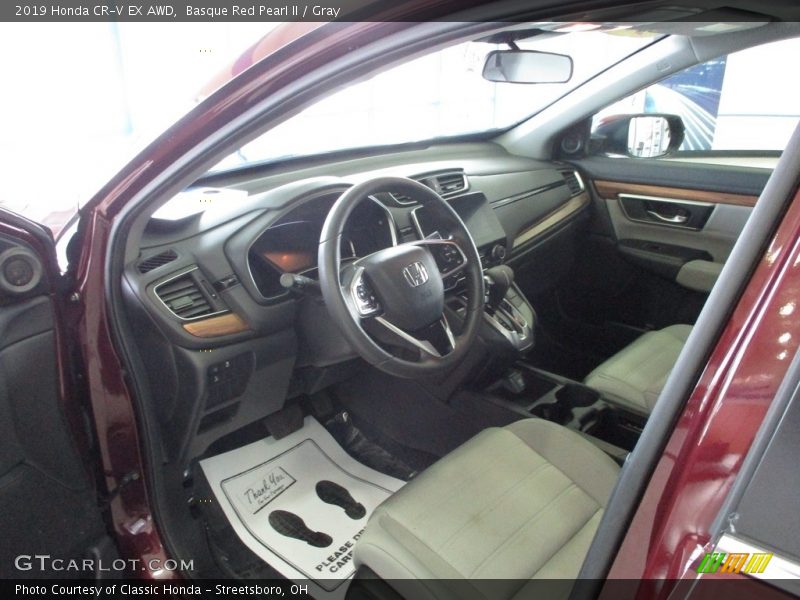 Basque Red Pearl II / Gray 2019 Honda CR-V EX AWD