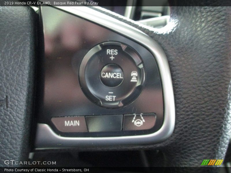 Basque Red Pearl II / Gray 2019 Honda CR-V EX AWD
