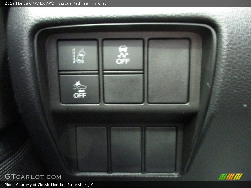 Basque Red Pearl II / Gray 2019 Honda CR-V EX AWD