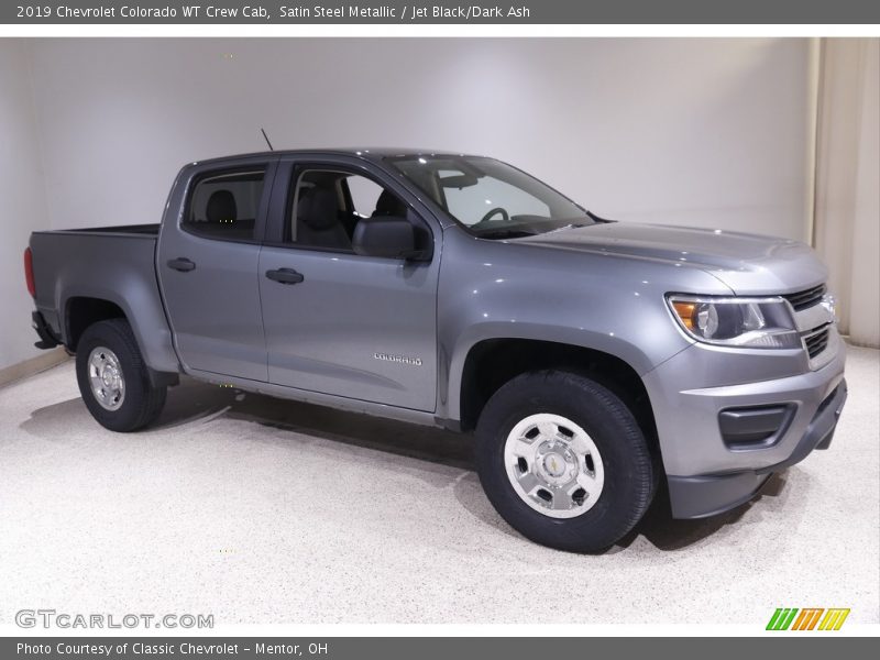 Satin Steel Metallic / Jet Black/Dark Ash 2019 Chevrolet Colorado WT Crew Cab