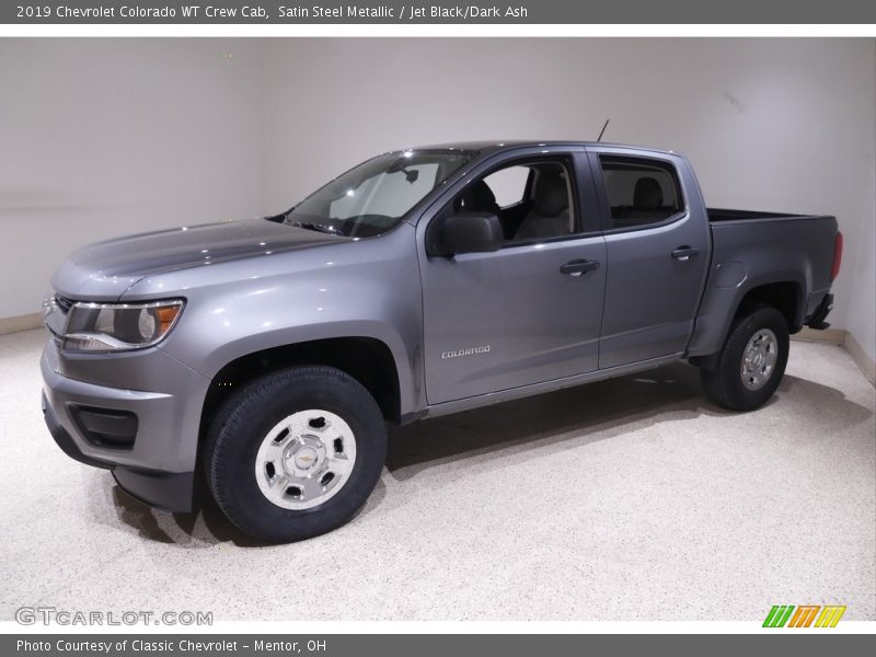 Satin Steel Metallic / Jet Black/Dark Ash 2019 Chevrolet Colorado WT Crew Cab