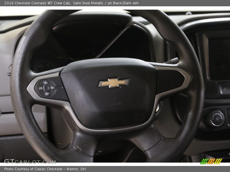 Satin Steel Metallic / Jet Black/Dark Ash 2019 Chevrolet Colorado WT Crew Cab