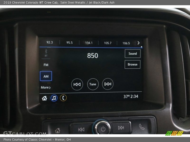 Satin Steel Metallic / Jet Black/Dark Ash 2019 Chevrolet Colorado WT Crew Cab