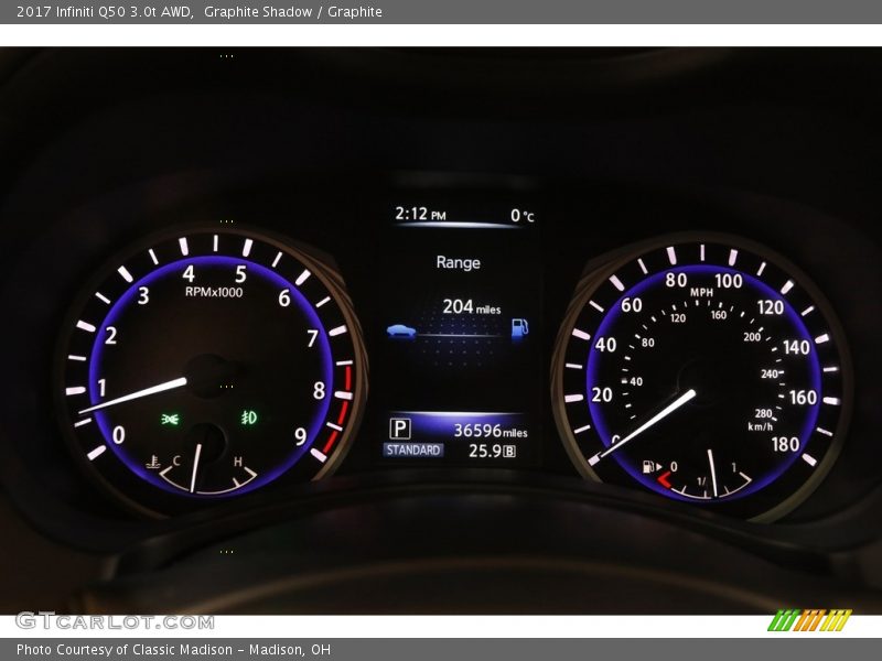  2017 Q50 3.0t AWD 3.0t AWD Gauges