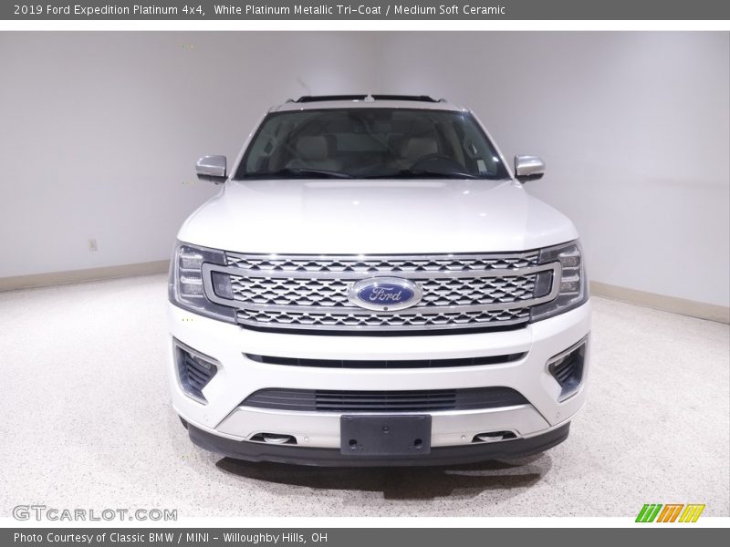 White Platinum Metallic Tri-Coat / Medium Soft Ceramic 2019 Ford Expedition Platinum 4x4