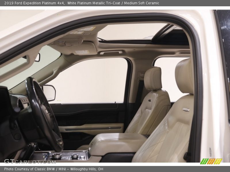 White Platinum Metallic Tri-Coat / Medium Soft Ceramic 2019 Ford Expedition Platinum 4x4