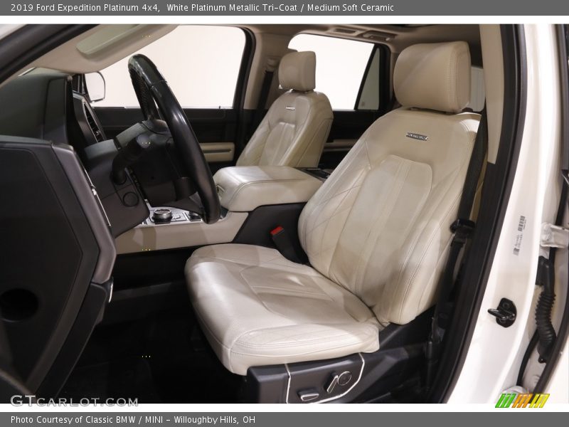 White Platinum Metallic Tri-Coat / Medium Soft Ceramic 2019 Ford Expedition Platinum 4x4