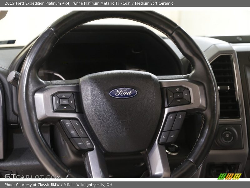 White Platinum Metallic Tri-Coat / Medium Soft Ceramic 2019 Ford Expedition Platinum 4x4