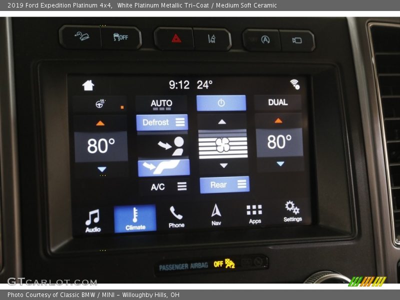 White Platinum Metallic Tri-Coat / Medium Soft Ceramic 2019 Ford Expedition Platinum 4x4