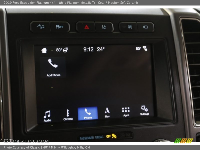 White Platinum Metallic Tri-Coat / Medium Soft Ceramic 2019 Ford Expedition Platinum 4x4
