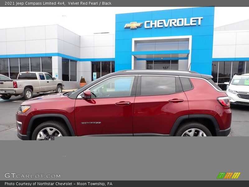 Velvet Red Pearl / Black 2021 Jeep Compass Limited 4x4