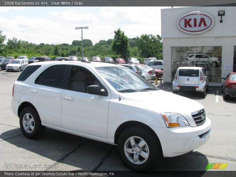 Clear White / Gray 2008 Kia Sorento LX 4x4