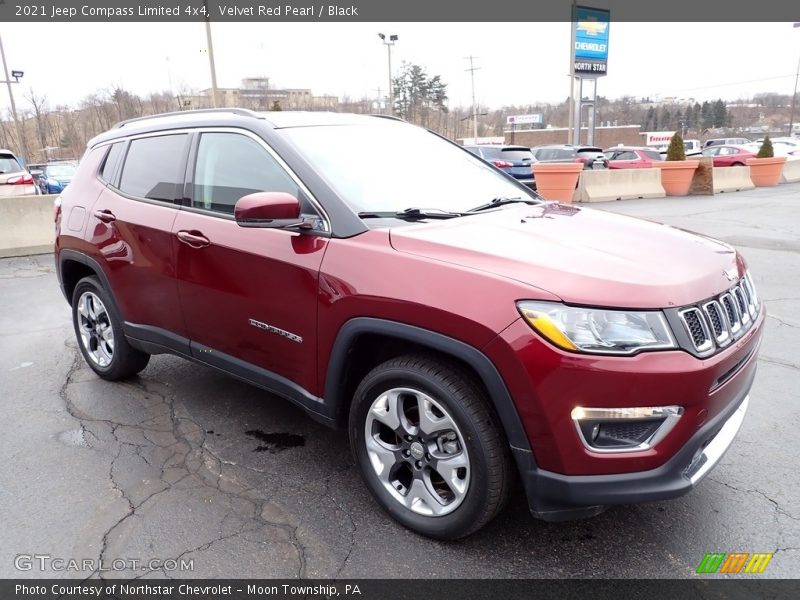 Velvet Red Pearl / Black 2021 Jeep Compass Limited 4x4