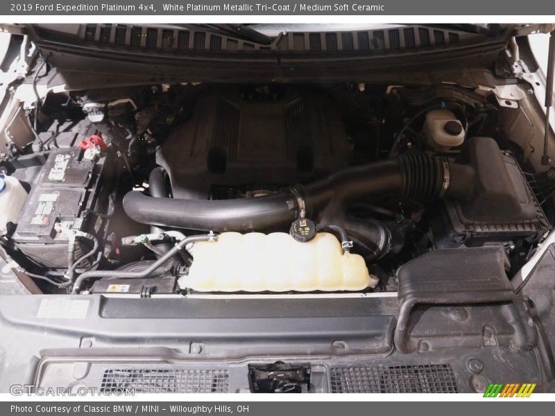White Platinum Metallic Tri-Coat / Medium Soft Ceramic 2019 Ford Expedition Platinum 4x4